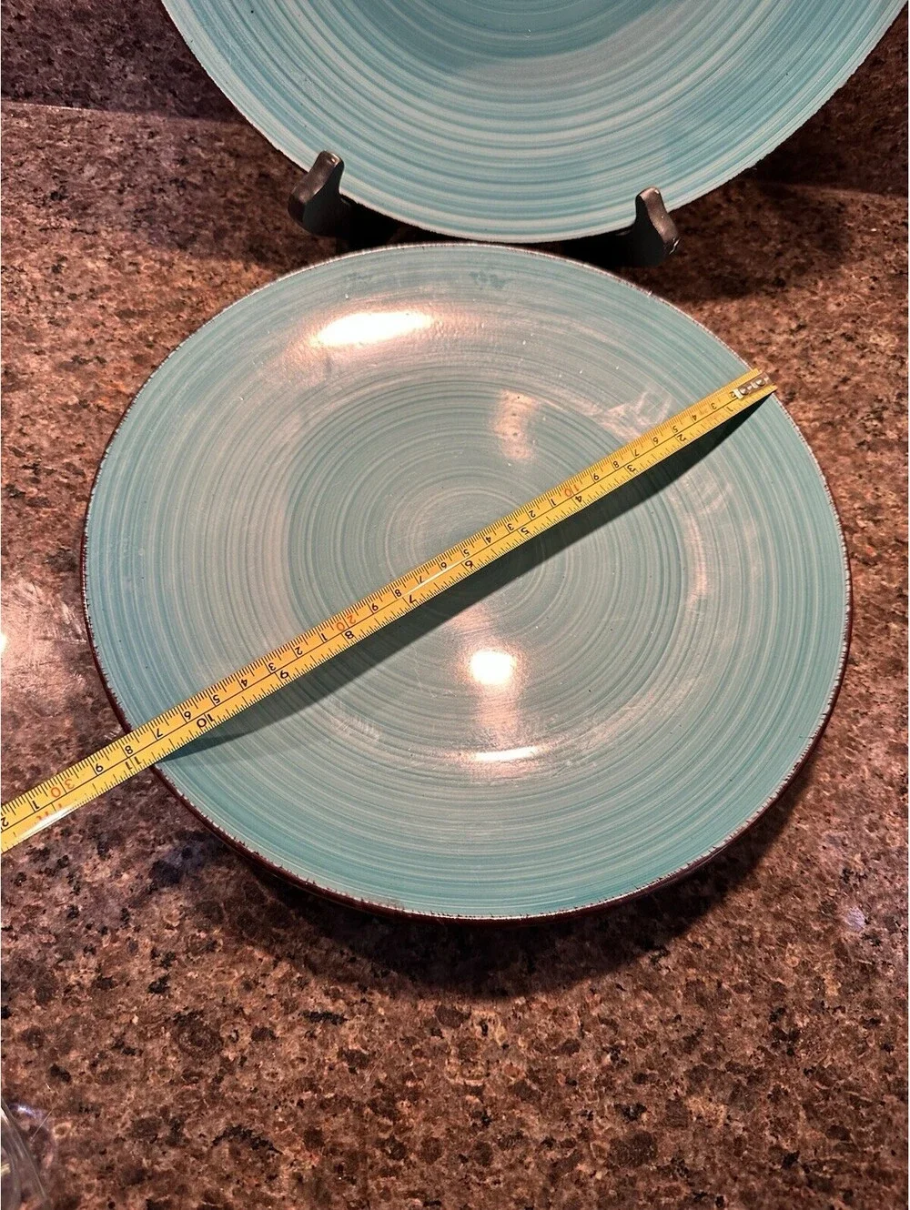 Set of 2 Royal Norfolk Turquoise Swirl 10.5